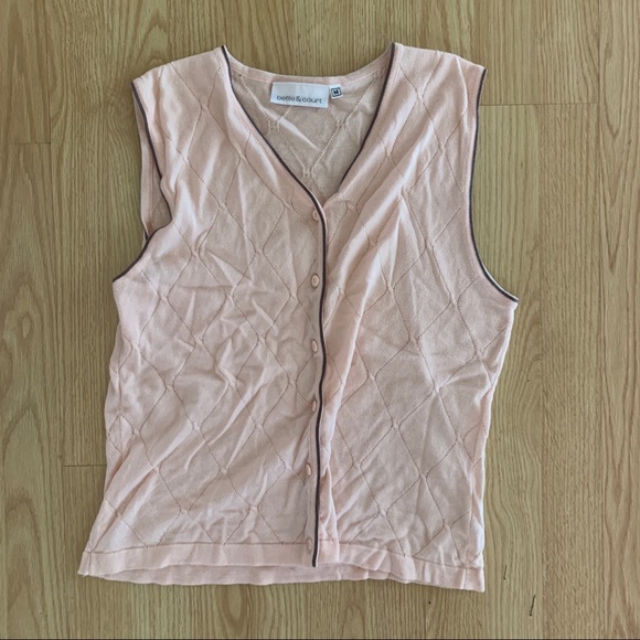Y2K Sweater Vest Pink - Picture 1 of 1